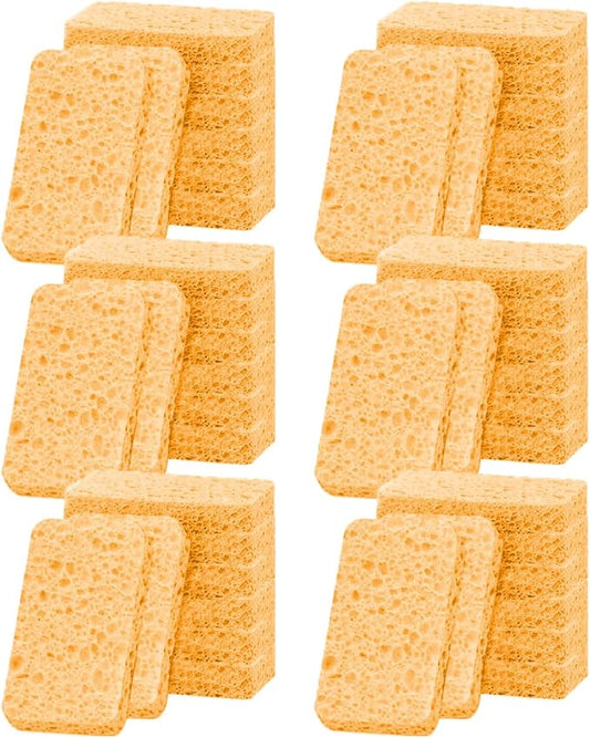 36 - Pack Non-Scratch Scrub Sponges - Sponge for Dishes and Washing Dishes, Cleaning Tools for Kitchen Home and More（Yellow）