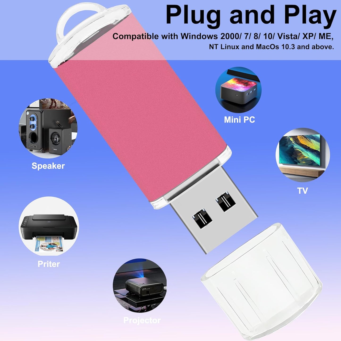 8GB FAT32 USB Flash Drive 20 Pack Nicepicten Bulk USB 2.0 Thumb Drives 20Pack Metal Jump Zip Drive Memory Stick Pendrive Memoria USB 8 GB with 20PCS Lanyard Label - Mixcolor 20 X 8GB Flash Drives