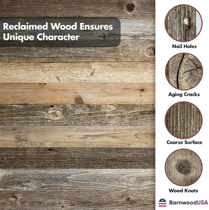 BARNWOODUSA Rustic Farmhouse Decorative Ladder - Our 47 in Ladder can be Mounted Horizontally or Vertically and is Crafted from Upcycled Wood No Assembly Required Espresso
