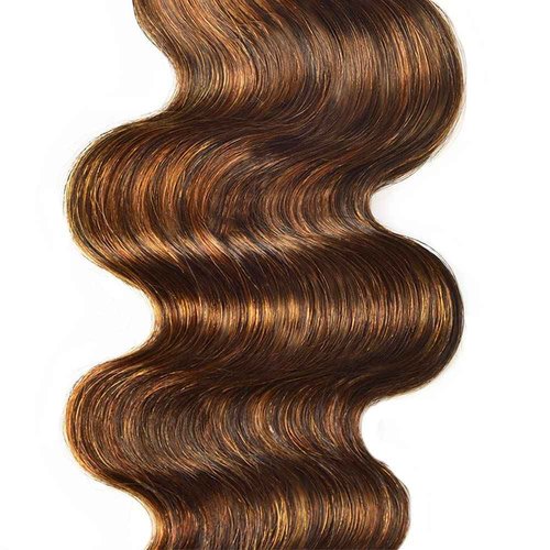 Habiliana Human Hair Bundles 20 22 24 Inch Chocolate Brown P4/30 Body Wave Bundles Human Hair 100% Unprocessed Soft Sewn In with Double Drown Weft for Black Women