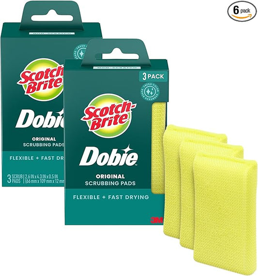 3M Scotch-Brite Dobie, 1 Pad each (Value Pack of 6)