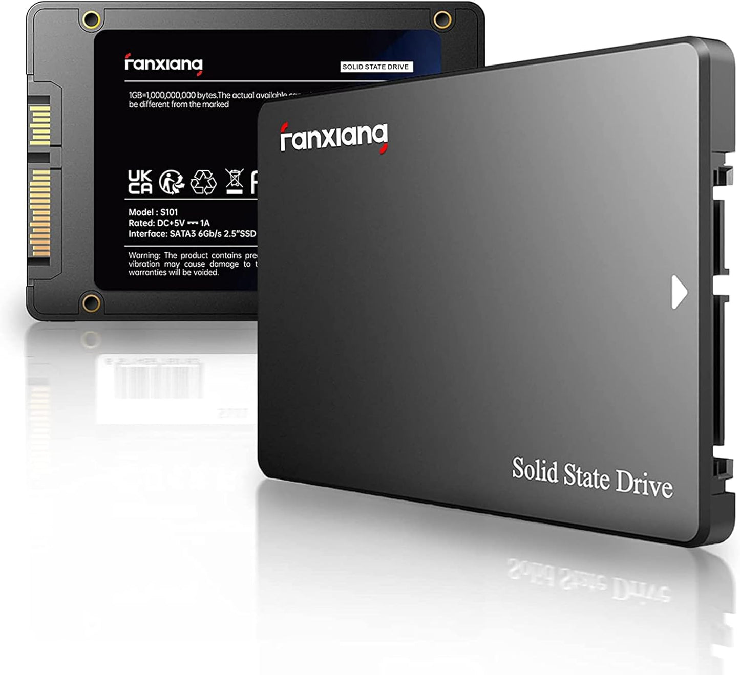 S101 256GB SSD SATA III 6Gb/s 2.5" Internal Solid State Drive, Read Speed up to 550MB/sec, Compatible with Laptop and PC Desktops(Black)
