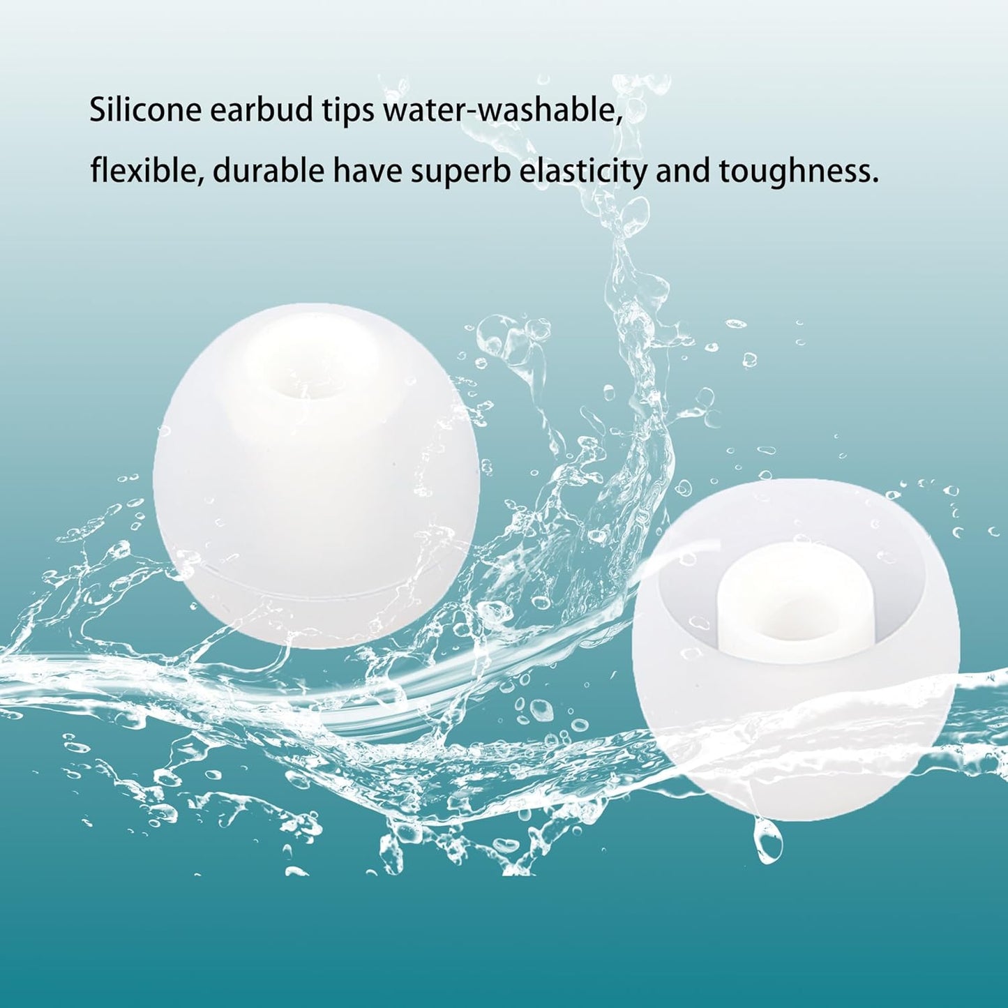 Earbud Replacement Tips - Silicone Ear Tips Fit Most - S M L, 9 Pairs