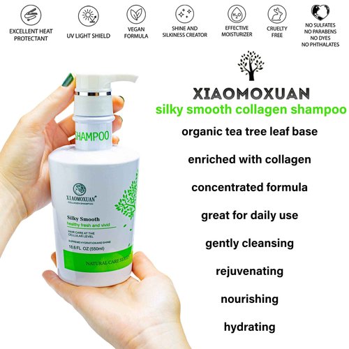 Xiaomoxuan Tea Tree Hair Mask for Frizzy Hair Care with Collagen Shampoo and Conditioner Set Sulfate Free Bundle