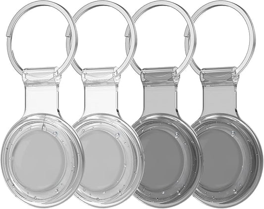 Compatible with AirTag Holder Case Keychain 4 Pack, for AirTag 1st & 2nd Generation Key Chain Ring Case Cover for Air Tag Holder GPS Tracker Item Air Tags Finders Air Tagholder for Kids,Bags,Luggages