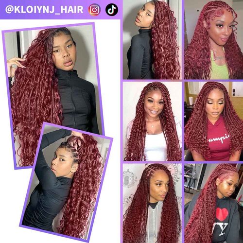 Human Braiding Hair Water Wave Bulk Human Hair For Braiding 100g (1pack-2bundles) No Weft 100% Unprocessed Virgin Human Braiding Hair For Boho Braids Water Wave Micro Braiding Human Hair 26inch #99J