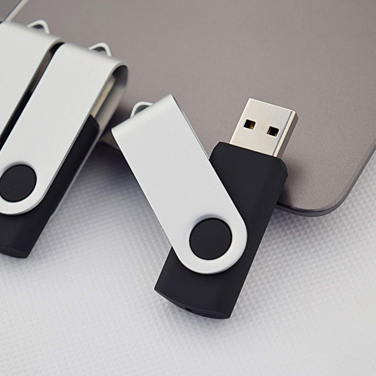 16GB USB Flash Drive KOOTION 20 Pack USB Drive Thumb Drive Bulk USB Stick Swivel for Data Storage, Black