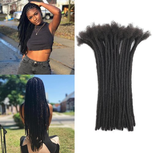 Loc Extensions Human Hair For Women Men 30 Strands Of 14Inch 0.6cm Thickness Full Handmade Permanent Dreadlock Extensions Human Hair An Be Dyed Bleached Curled