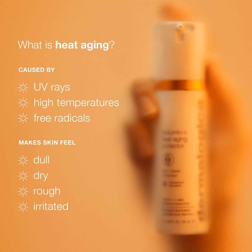 Dermalogica Biolumin-C Heat Aging Protector SPF 50, Daily Face Moisturizer with Sunscreen - Defend Signs of Skin Aging, 1.7 fl oz