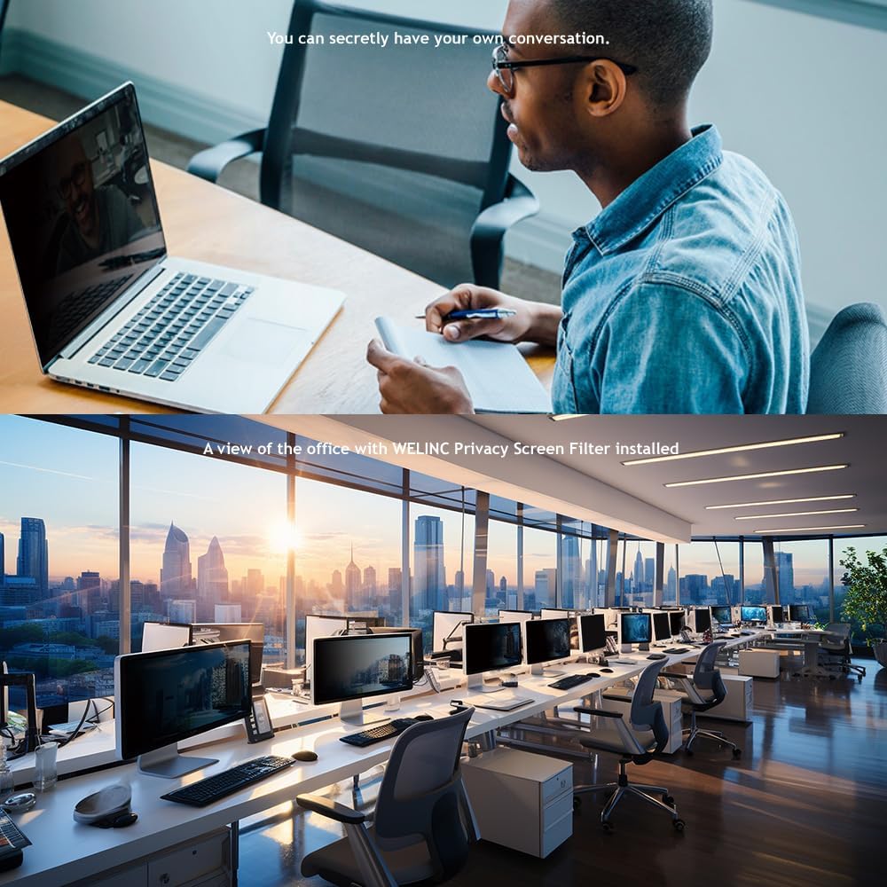 32 Inch - 16:9 Aspect Ratio - Computer Privacy Screen Filter for Widescreen monitor - Anti-Glare - Anti-Scratch Protector Film - Please measure carefully