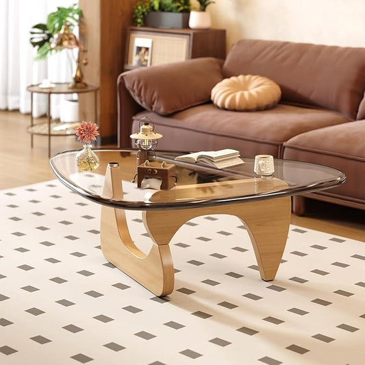 Coffee Table for Living Room Mid Century Modern Center Small Table, Original Transparent(32 Inch)
