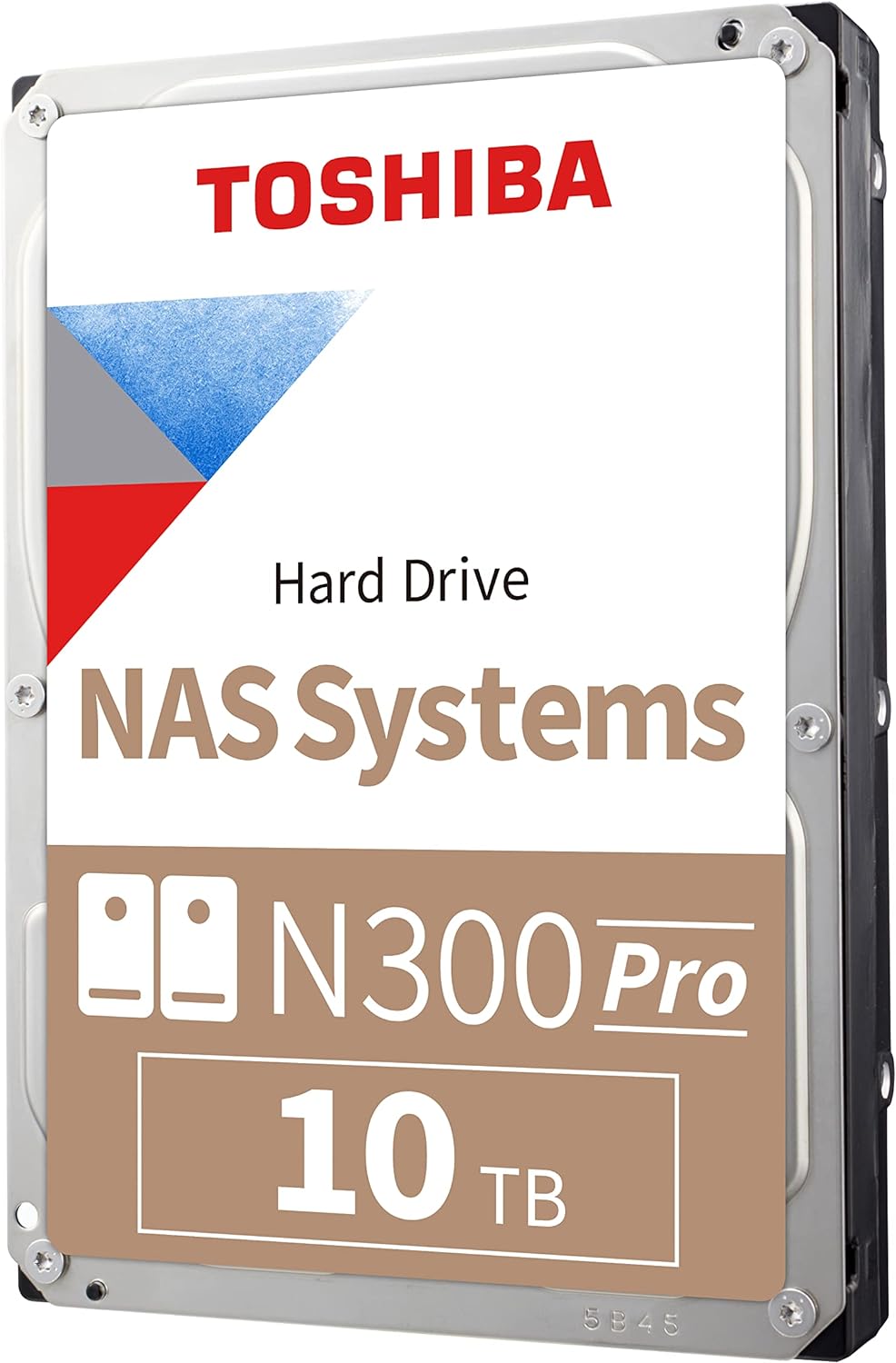 Toshiba N300 PRO 10TB Large-Sized Business NAS (up to 24 Bays) 3.5-Inch Internal Hard Drive - Up to 300 TB/Year Workload Rate CMR SATA 6 GB/s 7200 RPM 512 MB Cache - HDWG71AXZSTB