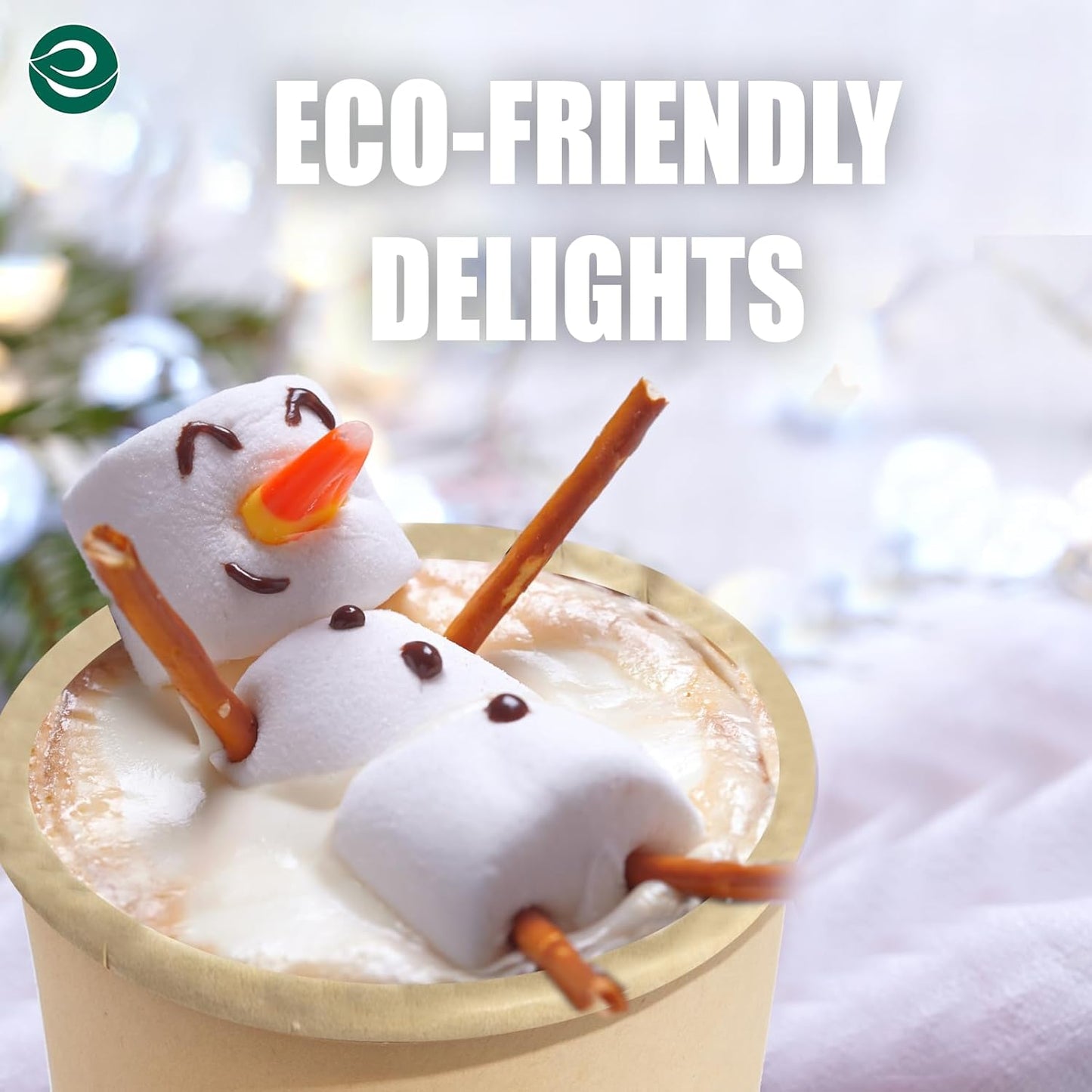 ECO SOUL 100% Compostable Plant-Based 16oz Hot Cups | (100 Count, 16 oz Hot Cups) | Disposable Bagasse Paper Cups | Eco-friendly Cups | Sturdy, Microwave & Oven Safe