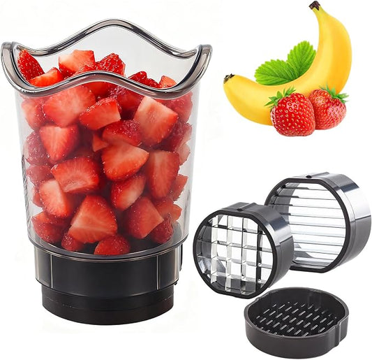 Strawberry Banana Egg Fruit Slicer Cup Cutter Chopper Kitchen Gadget Detachable