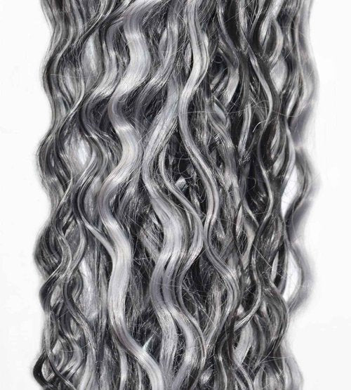 Habiliana Bundles Human Hair 22 24 26 Inch Jerry Curly Wave P4/GREY Human Hair Bundles 11A Unprocessed Brazilian Virgin Quick Weave Hair Extensions for Black Women