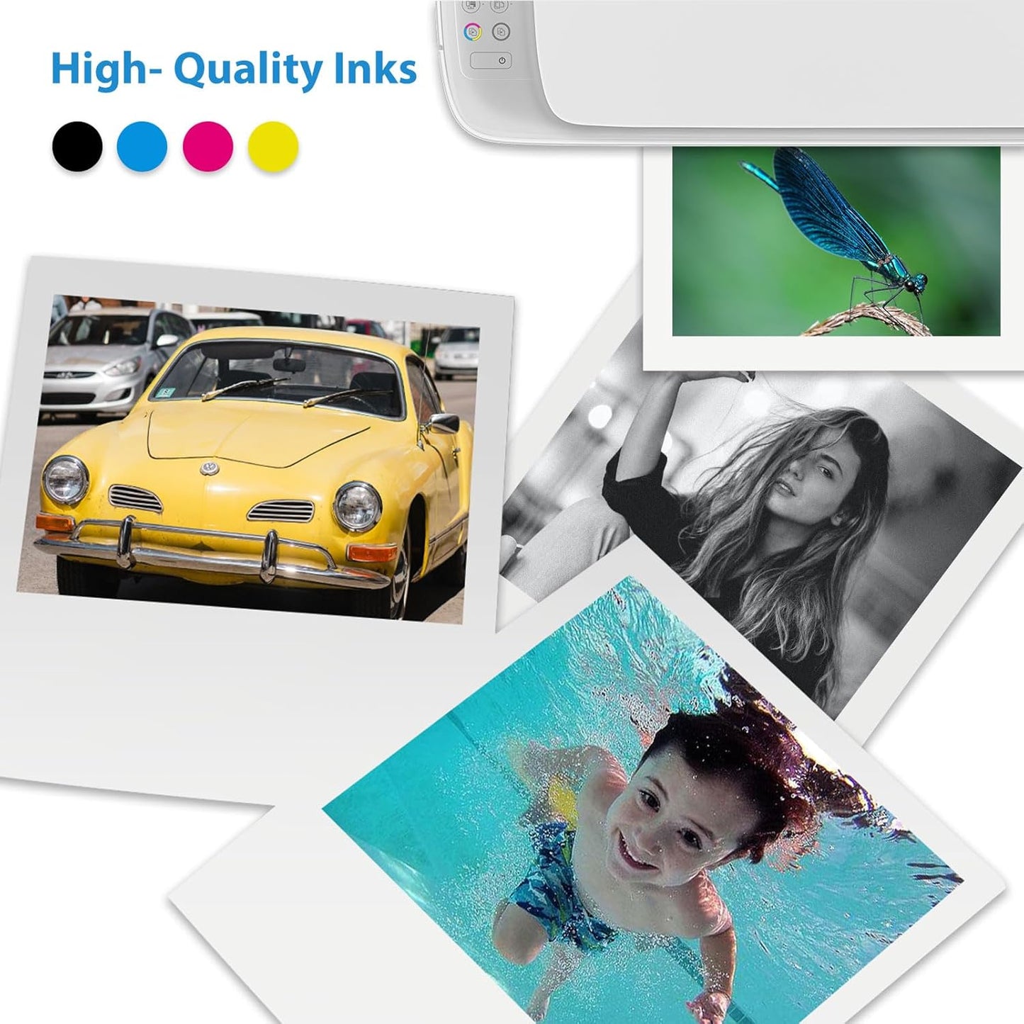 67XL Ink Cartridges for HP 67 XL Black Color Combo Replacement for HP67 HP67XL 2852e 2855e 4200 2827e 2734e 2700 4100 4155e 2755e 2700e 2752e 6400 4100e 6458 6455e 6458e 6065e 4152e 4158e 4152 6052e
