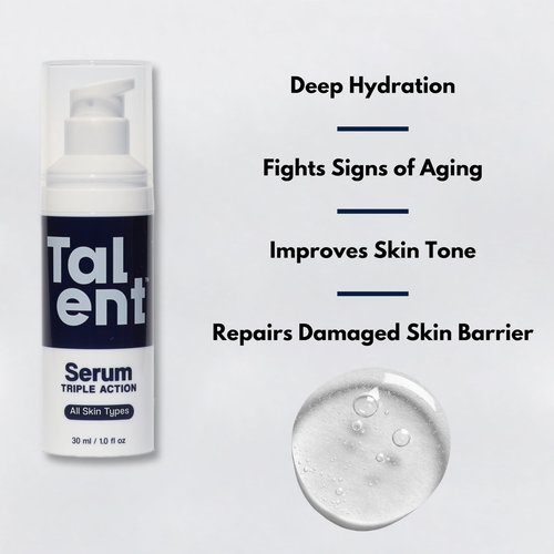 Talent Complete Skincare Set for Men – 90 Day Supply, Korean Skincare, EWG Verified, Fragrance-Free Cleanser, Exfoliator, Serum & Moisturizer, Full Routine Kit