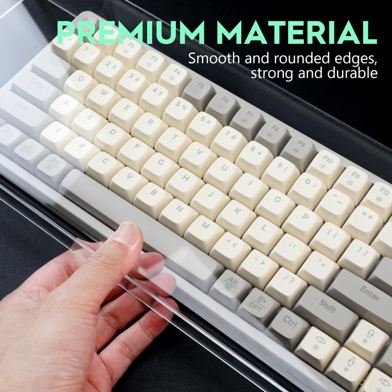Cabilock Keyboard Dust Cover Desktop Monitor Plate Holder Clear Keyboard Stand Laptop Office Accessories Lapdesk Mouse Mechanical Protective Case Waterproof Case Kitten Acrylic