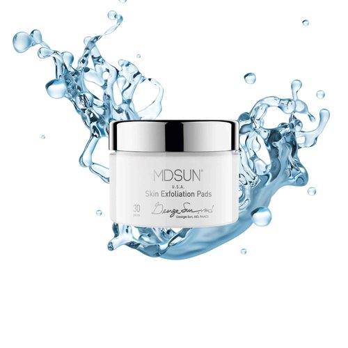 MDSUN Skin Exfoliation Pads, Exfoliating Treatment, Remove Pore-Clogging Debris, Minimize Breakouts, Improve Skin Tone, Refine Skin Texture (Glycolic Acid 20%, Gluconolactone 15%, etc) 30pcs
