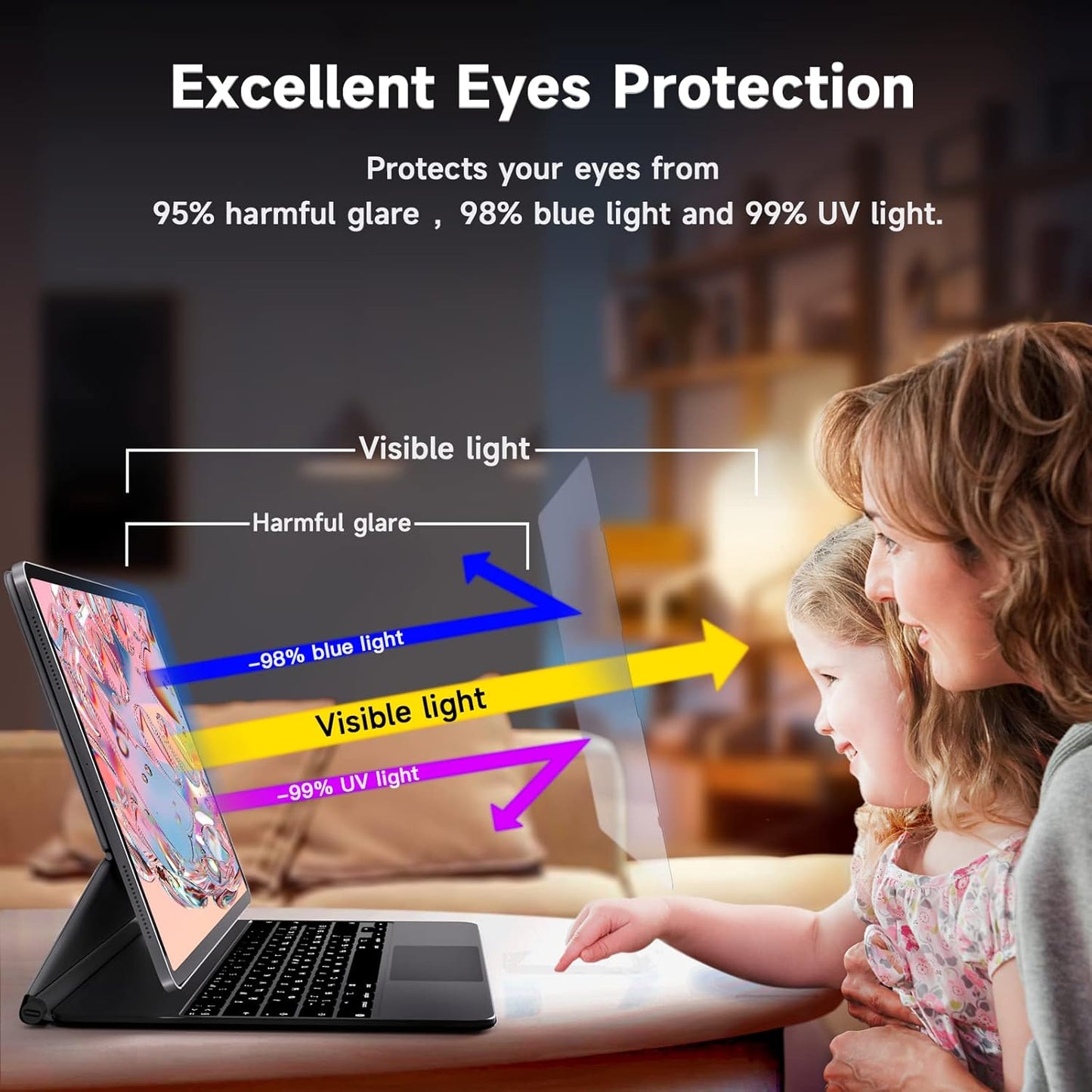 2 Pack Screen Protector for iPad Pro 11 (2021/2020/2018) & iPad Air 5/4 (2022/2020), Ultra HD, Anti Glare, Anti Scratch
