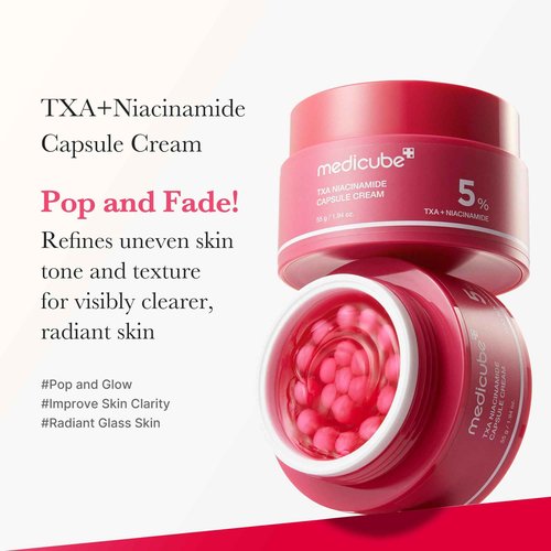 medicube Everyday Easy Glow Duo for After Spot Care Use: Mini Booster Pro Pink and TXA+Niacinamide Capsule Cream