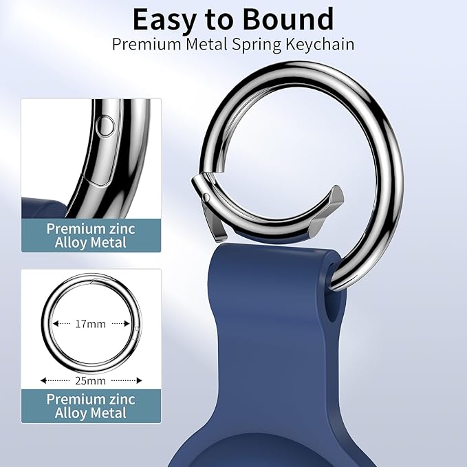 Compatible with AirTag Holder Case Keychain 2 Pack, for AirTag 1st & 2nd Generation Key Chain Ring Case Cover for Air Tag Holder GPS Tracker Item Air Tags Finders Air Tagholder for Kids,Bags,Luggages