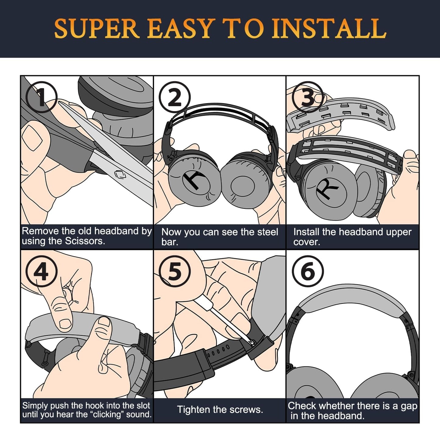 SOULWIT Ear Pads Cushions + Headband + Silicone Earpads Cover Protector, Replacement Kit for Bose QuietComfort 35 QC35, QC35 ii Over-Ear Headphones - Blue