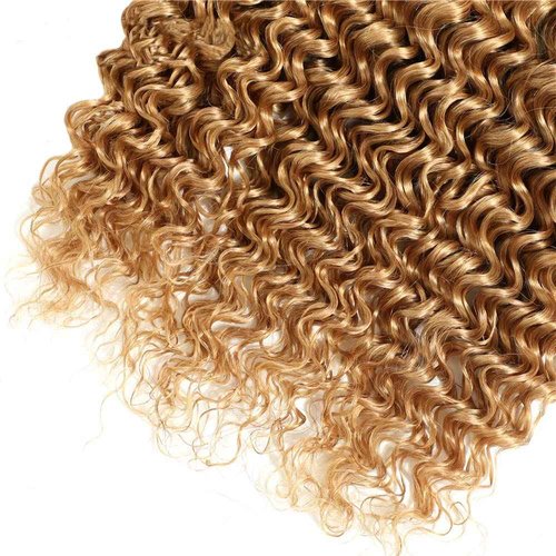 Honey Blonde Bundles Human Hair Color #27 Deep Wave Human Hair Bundles 26 26 26 Inch Brazilian Unprocessed Virgin Hair 3 Bundles Honey Blonde Deep Wave Bundles