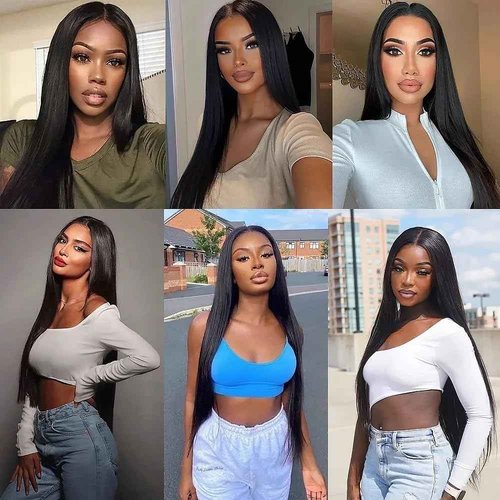 30 30 30 Inch Straight Human Hair Natural Black Color Brazilian Straight Bundles Human Hair unprocessed Virgin Hair Extensions