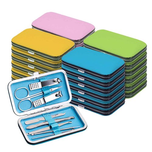 48pack Bulk Manicure Set, Nail Clippers Kit Stainless Steel Fingernail Clippers, Sturdy Nail Tip Cutter Trimmers Professional Grooming Toenail Clippers Personal Pedicure Kits Gift (8-in-1, 4 Colors)