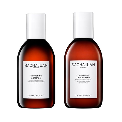 SACHAJUAN Thickening Shampoo and Conditioner Set | Ocean Silk & Thickening Technology to Add Volume and Nourish Hair | Heat & UV Protection | Vegan & Paraben-Free | Set of 2 (8.4 oz)