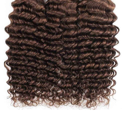 Habiliana Bundles Human Hair 24 26 28 Inch Deep Wave Dark Brown 4 Human Hair Bundles 11A Unprocessed Brazilian Virgin Quick Weave Hair Extensions for Black Women