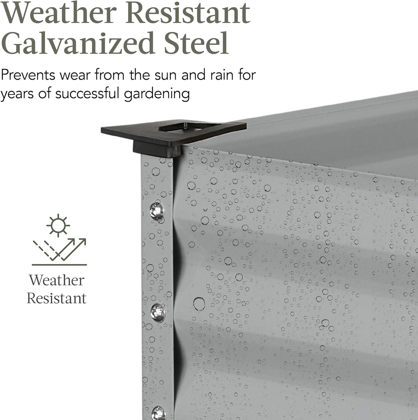 Best Choice Products 48x24x30in Galvanized Raised Garden Bed, Metal Elevated Planter Box, Vegetable Garden for Backyard, Patio, Balcony - Moonlight Gray