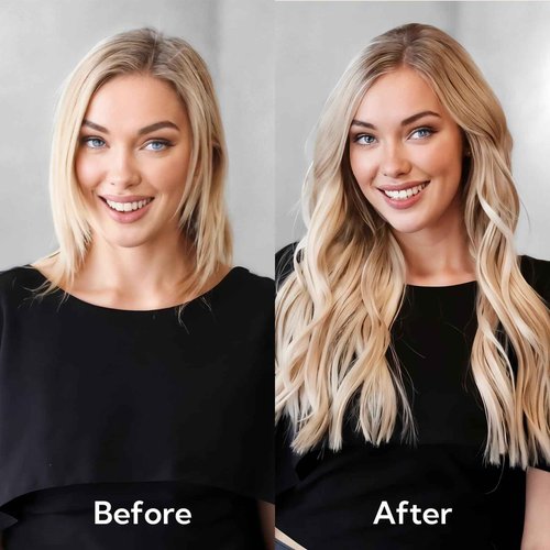 HOTBANANA I Tip Hair Extensions, 22 Inch 50g 50s Auburn Ginger Pre Bonded Cold Fusion Straight ITip Hair Extensions