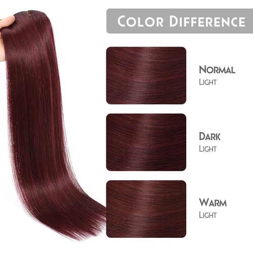 Clip in Hair Extensions Real Human Hair, Clip in 100% Brazilian Remy Human Hair Extension for Women, Double Weft 8pcs Per Set with 18 Clips