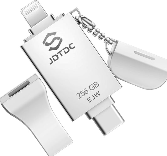 256GB Apple MFi Certified iPhone-Photo-Stick, 3 in 1 USB C Photo-Stick-for-iPhone-USB-Flash-Drive iPhone Memory-Stick Thumb Drives iPhone Backup Memory Stick for iPhone 16 15 14 13 12 iPad Android PC