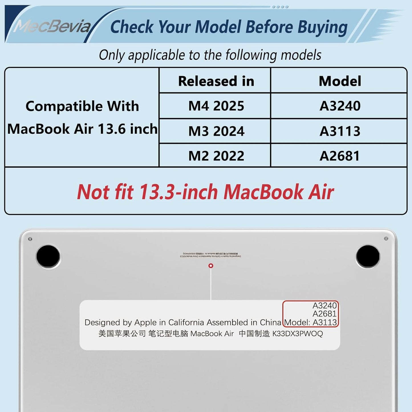 Compatible with MacBook Air 13.6 inch Case, M4 A3240/M3 A3113/M2 A2681 (Released 2025 to 2022), Hard Shell, Keyboard Cover, Screen Protector, Webcam Cover & Type-C Adapter, Starry Flower