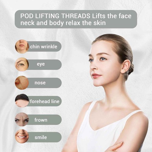 HYPOD PDO Screw Threads, Pdo Threads for Face Lift, Whole Body Protein Threads Lift Face Improve Skin Quality (100PCS-S29G-50mm)