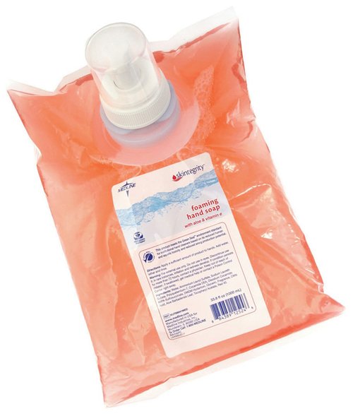 Medline HealthGuard Luxury Foaming Soap, Tropical Scent, 33.8 oz. - Gentle Cleansing & Moisturizing Formula, Ideal for Hospitals & Nursing Homes, Pack of 6