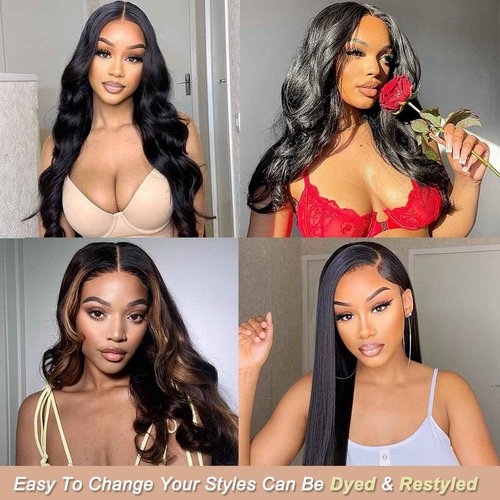 Beauty Youth Body Wave Human Hair Bundles (22 20 18inch) Brazilian Human Hair Body Wave Unprocessed Virgin Hair Weave 3 Bundles for Black Women