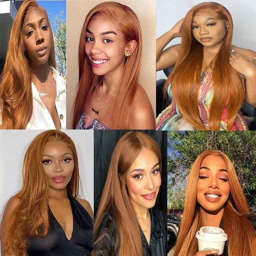 Habiliana Bundles Human Hair 26 28 30 Inch Straight 30 Light Brown Human Hair Bundles 11A Unprocessed Brazilian Virgin Quick Weave Hair Extensions for Black Women