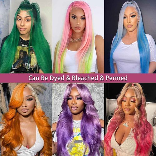 SWOTHEW 613 13x6 HD Lace Front Wig Human Hair 28 Inch 200 Density 613 Lace Front Wigs Blonde Wig Human Hair Straight Lace Frontal Wig Pre Plucked With Baby Hair