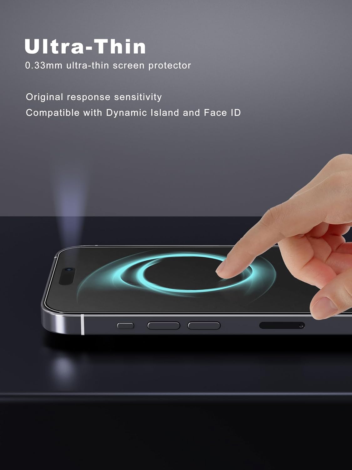 2 Pack for iPhone 16/iPhone 15 Matte Screen Protector 6.1 inch, Anti Fingerprint Anti Glare Screen Protector Tempered Glass Easy Installation