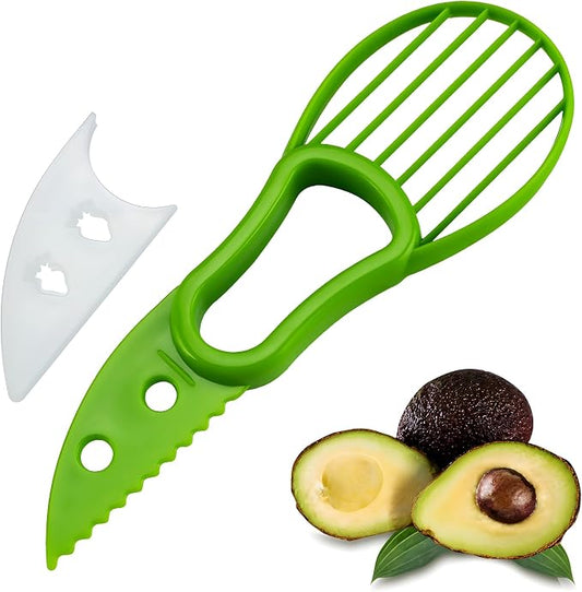 Avocado Slicer Tool 3 in 1, Fruit & Avocado Peeler Tools, Green