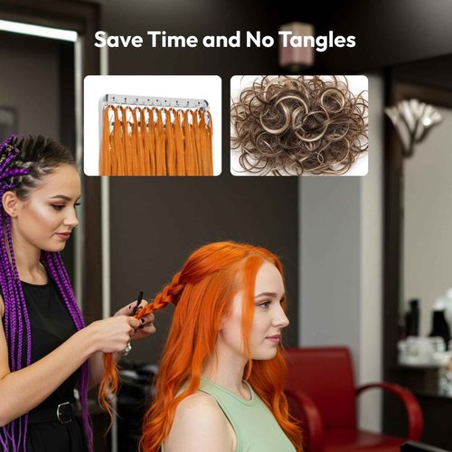 Sunnacate 280 Pegs Braiding Hair Rack with Tray and Tools, Height Adjustable, 2-Side Braid Rack with Wheels, Standing Braider Hair Stand Separator Extension Holder Hanger Perm Rod for Salon Home