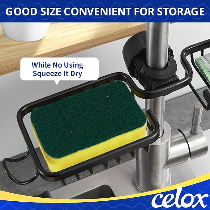CELOX 6 Pack Dish Sponge for Kitchen, Dual Sided Scrub Heavy Duty, Non Scratch Sponges Perfect for Dishwashing and Household Cleaning, Highly Absorbent and Easy to Dry for Reuse