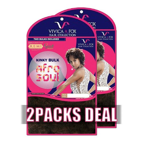 [2PACKS DEAL] VIVICA A FOX 100% HUMAN HAIR REMI AFRO SOUL KINKY BULK 16" - HKBK16-V (4)
