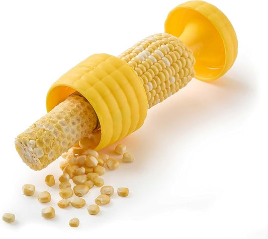 Chef’n Cob Plus Corn Stripper and Peeler for Corn on the Cob, Built-In Safety Pusher
