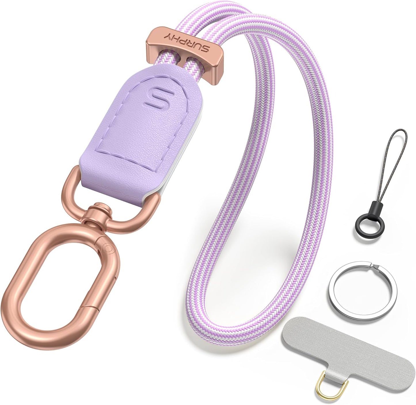 SURPHY Phone Wrist Strap, Keychain Wristlet, Phone Strap Charm with Tether Tab, Cellphone Lanyard Wrist, Key Chain for Women
