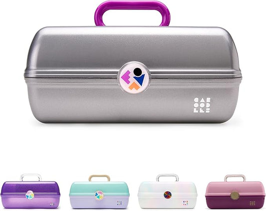 Caboodles Twilight Disco - On-The-go Girl Costmetic Organizer Make-up & Accessory Carry Case, Silver Shimmer